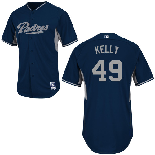 Casey Kelly #49 Youth Baseball Jersey-San Diego Padres Authentic 2014 Road Cool Base BP MLB Jersey